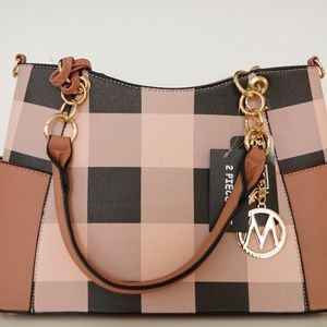 Mia Farrow Handbag Pink and Black